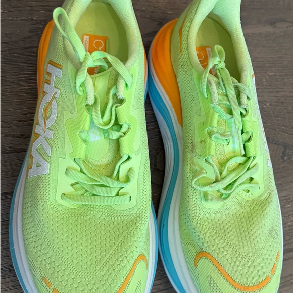 Hoka Women\'s Shoes in Neon Green and Orange